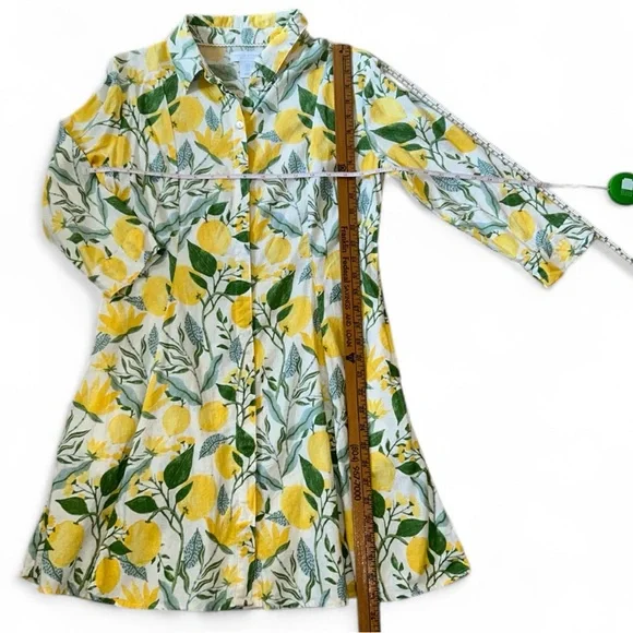 Martha Stewart Collection Lemon Print Dress Sz Small - Picture 7 of 7